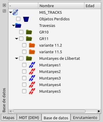 Estructura de carpetas en Base de datos