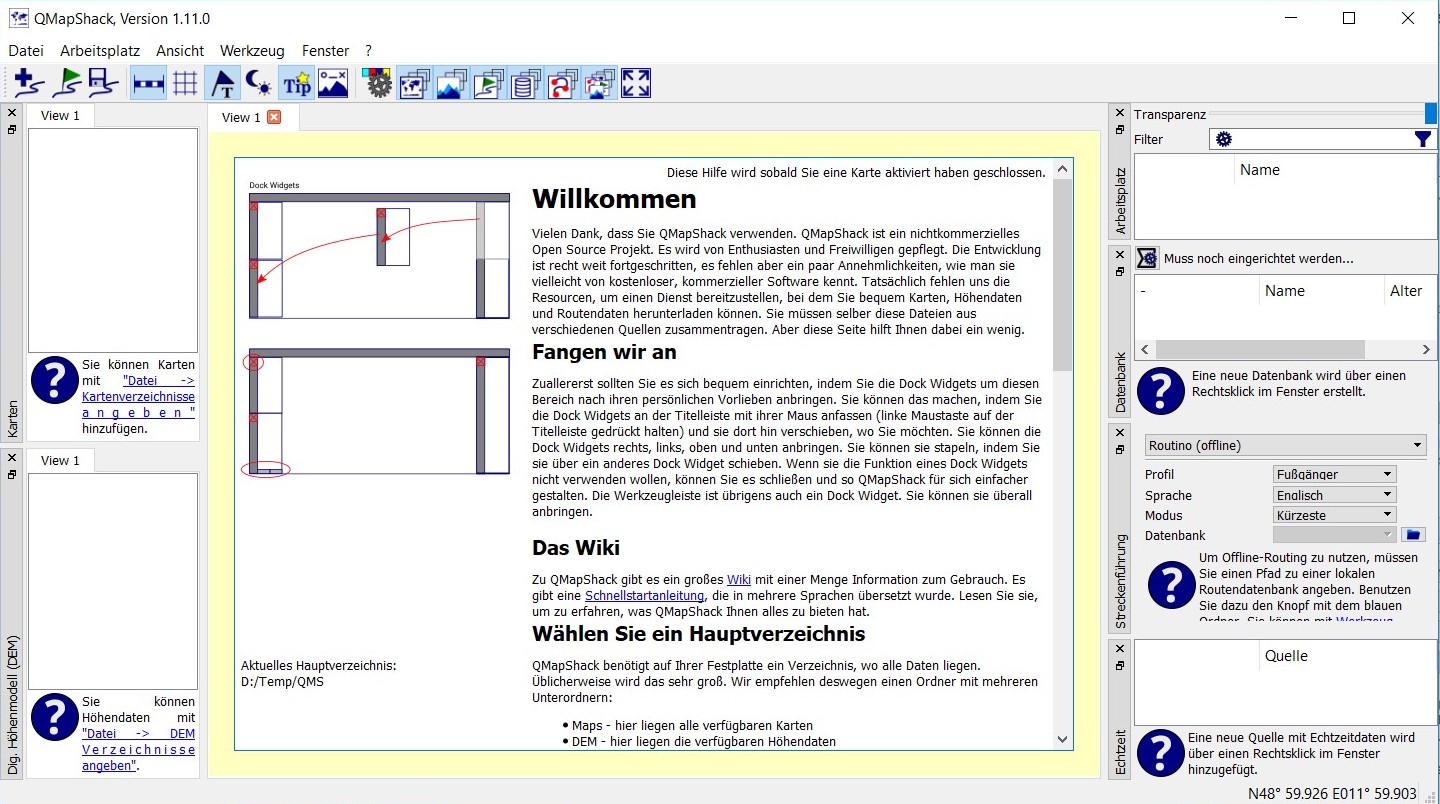 QMS Arbeitsoberfläche