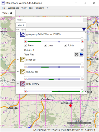 Map visibility range