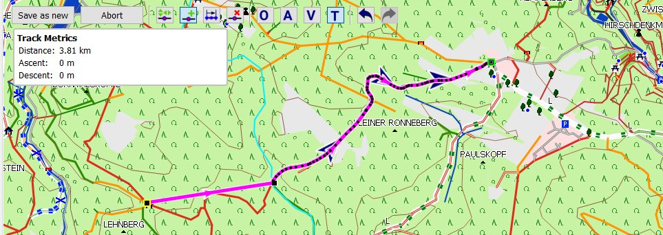 New route follows existing track