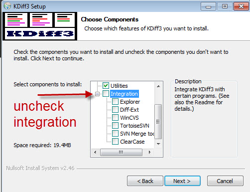 install kdiff3 options